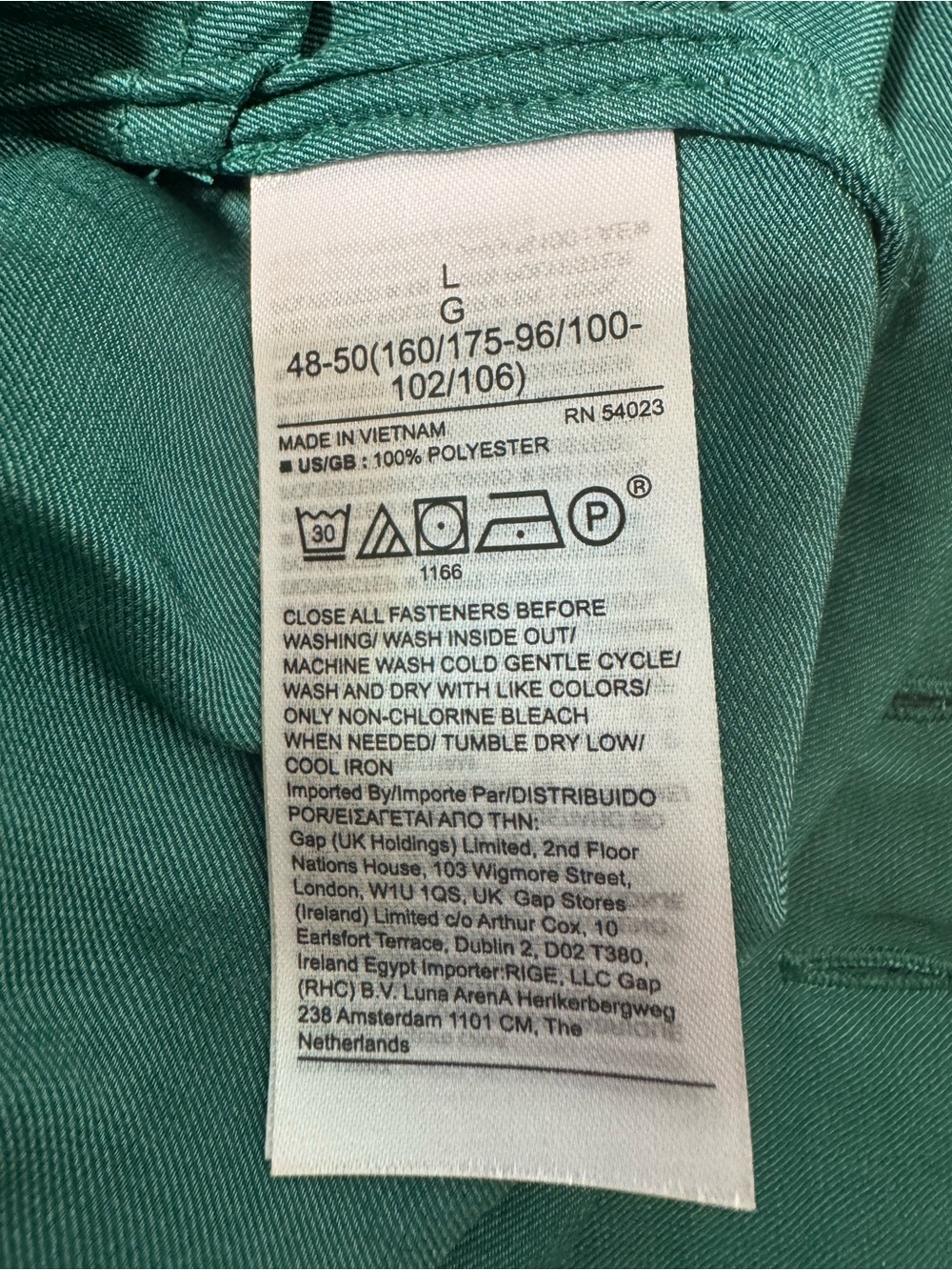 NWOT Banana Republic Emerald Green Belted V-Neck Midi Dress Long sleeve Size L - Picture 7 of 7